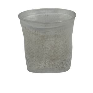 Kosta Boda Glass Vase Mini B. Vallien Signed White Basketweave 48011